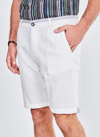 Resultado de imagem para bermudas algodão ou linho moda masculina