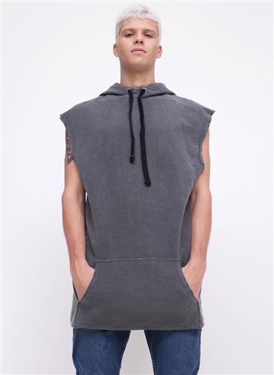 casaco moletinho alongado masculino