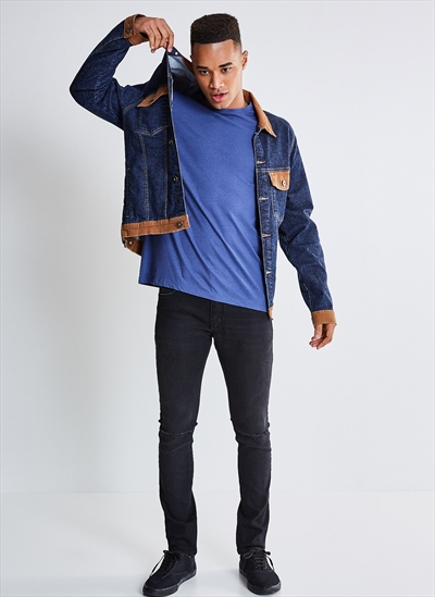 jaqueta jeans veludo