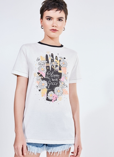 Camiseta Estampa Margaridas Moda Feminina E Masculina Roupas