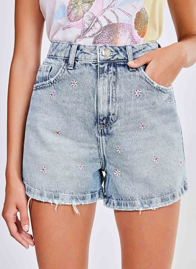 Short jeans vintage cintura alta clearance