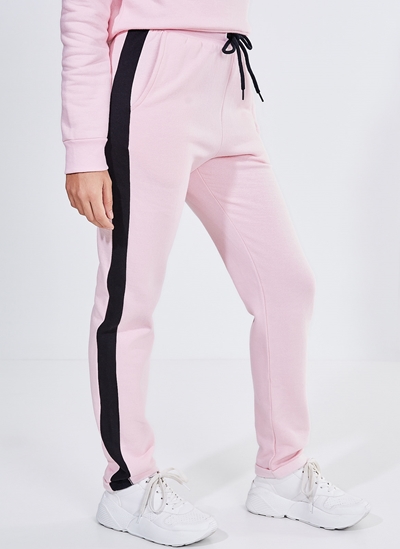 calça de moletom feminina com faixa lateral