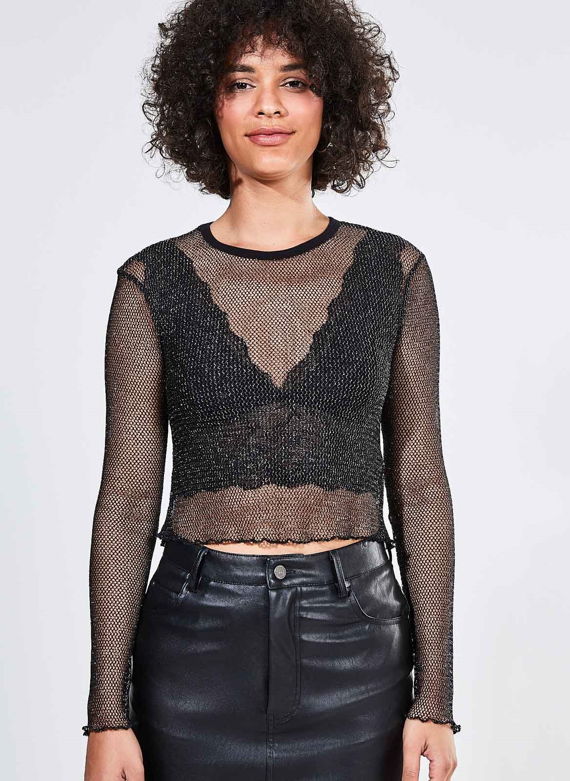 blusa de tela com brilho
