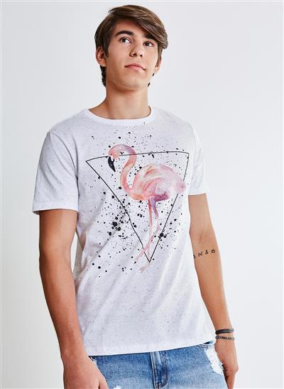 camisa estampa flamingo