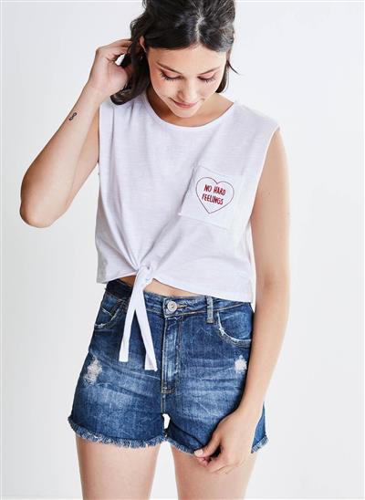 Short Hot Pants em Jeans Menor preço em Short Hot Pants em Jeans